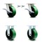 Service Caster 6 Inch Kingpinless Green Poly on Steel Caster Brake & Swivel Lock 2 Rigid, 2PK SCC-KP30S620-PUR-GB-SLB-BSL-2-R-2 - alternate 1